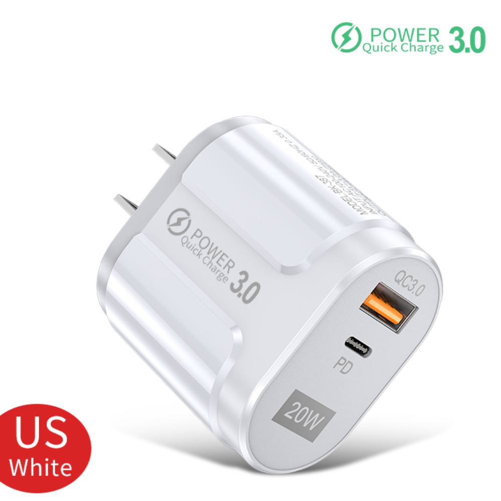 XIAOMI Bộ Sạc Nhanh Pd 20w Usb3.0 Eu Us 3a Cho Iphone 12 Samsung