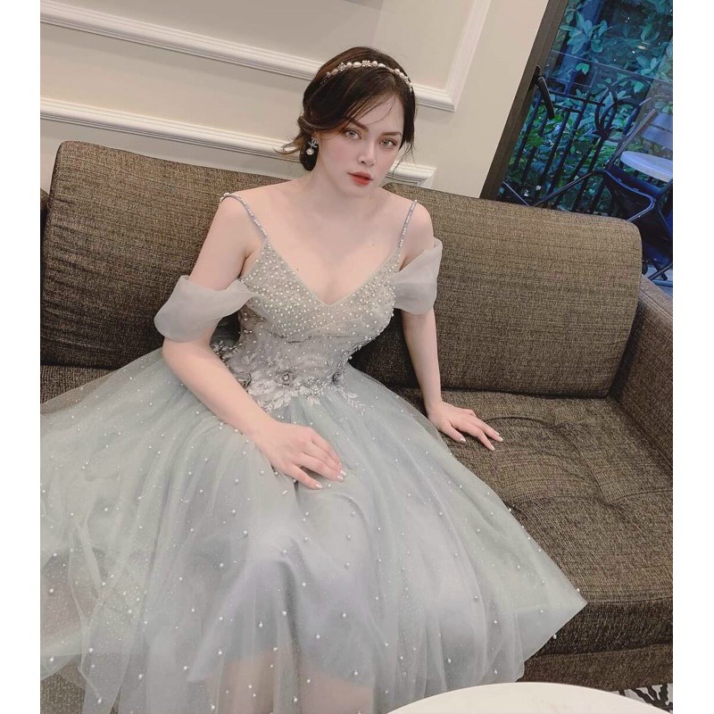 ĐẦM XOÈ KẾT HOA CƯỜM ( ẢNH VÀ VIDEO THẬT )