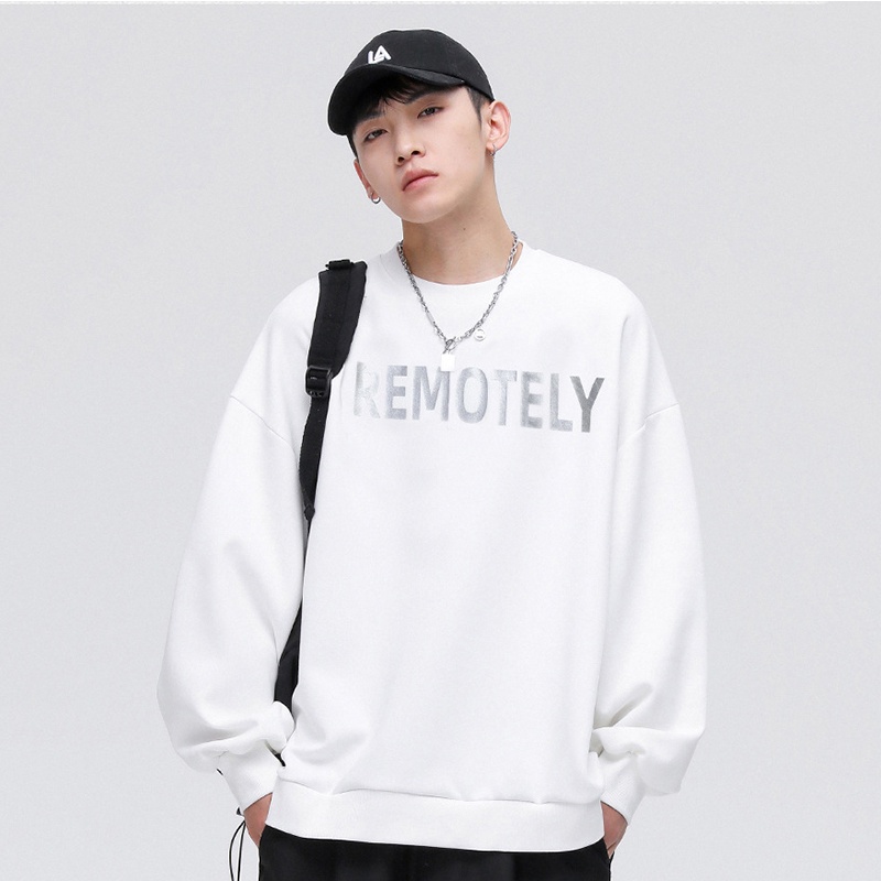 Áo Sweater Tay Dài In Họa Tiết Phản Quang Cá Tính Cho Nam