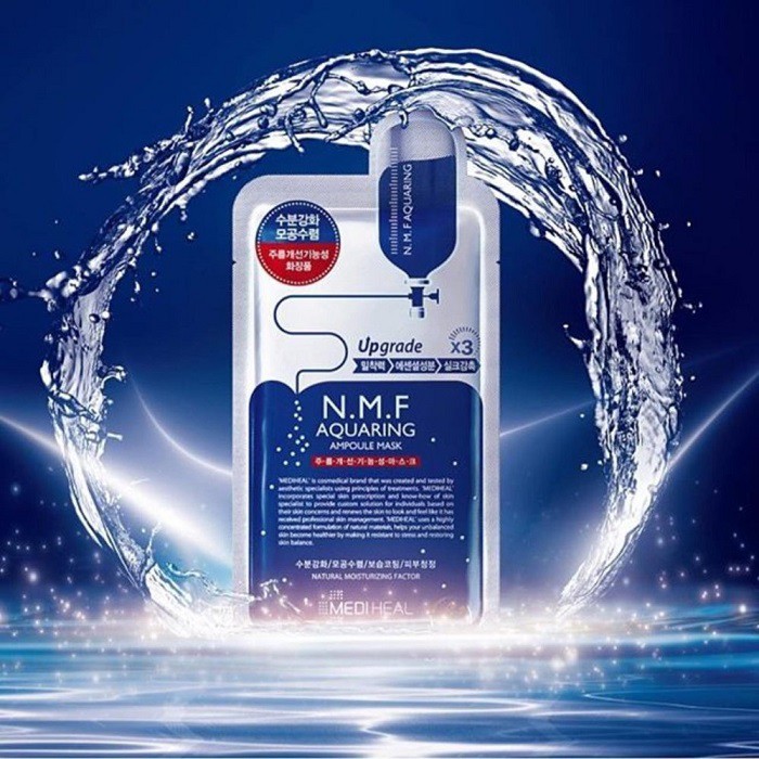 Hộp 10 miếng Mặt nạ dưỡng ẩm, kiềm dầu Mediheal N.M.F Aquaring Ampoule Mask 25ml ( Bảo đảm chính hãng 100% )