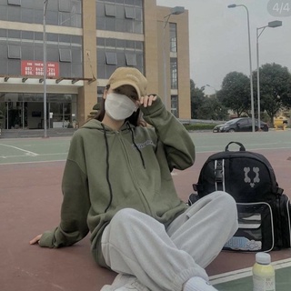 Áo khoác nỉ Hoodiezip THIS màu rêu form rộng, chất nỉ ngoại SIÊU HOT