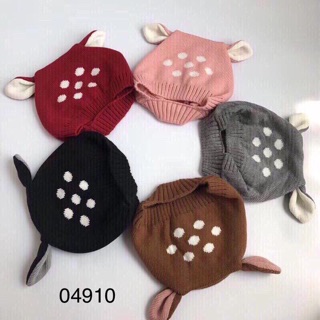 Mũ len tai thỏ cho bé