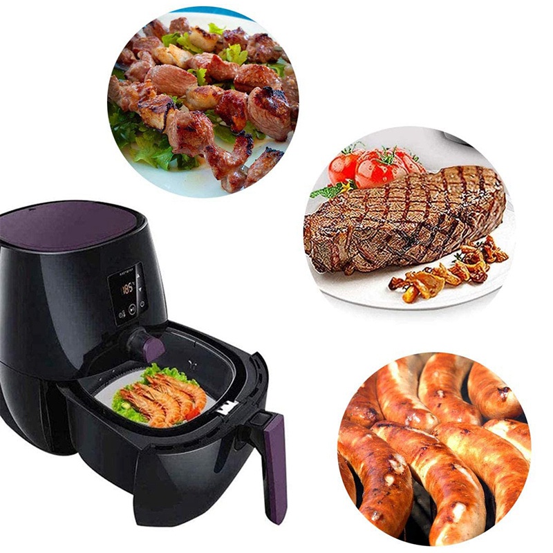 Giấy lót nồi chiên không dầu hình vuông đục lỗ bằng tre