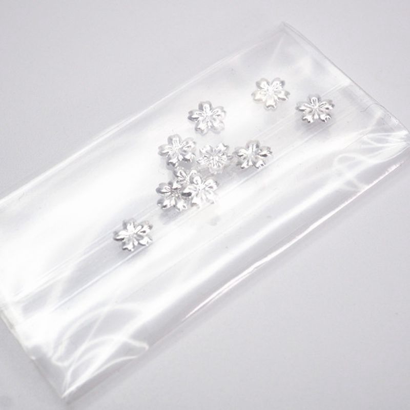 Bộ 100 hạt hoa anh đào resin UV lấp đầy khuôn ngọc mài tròn