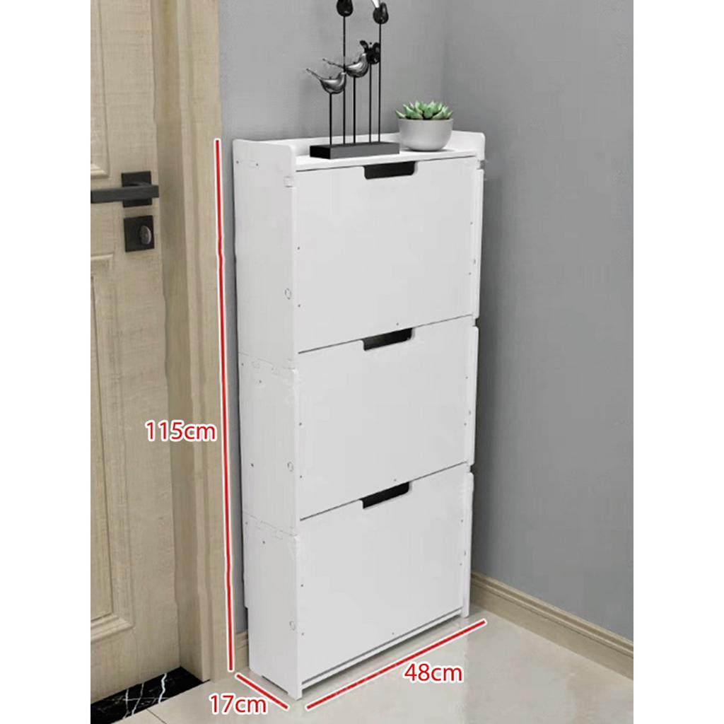 Tủ giày thông minh cánh lật siêu mỏng phong cách hiện đại màu trắng - Pitech Store