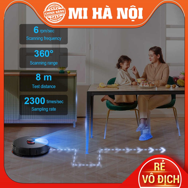 Robot hút bụi Xiaomi Lydsto R1 với hộp đựng bụi tự động đổ rác kết hợp sạc thông minh