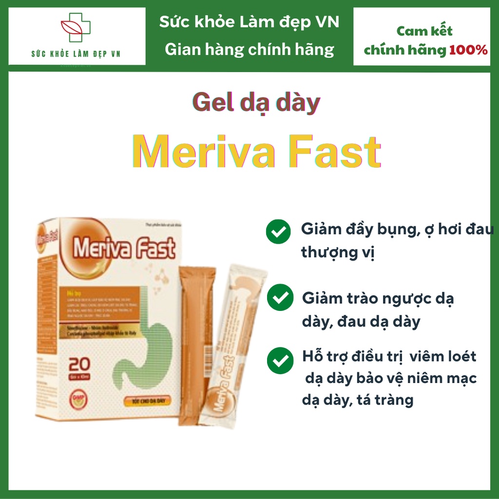 Meriva Fast giảm đầy bụng, ợ hơi, đau thượng vị, trào ngược dạ dày-thực quản