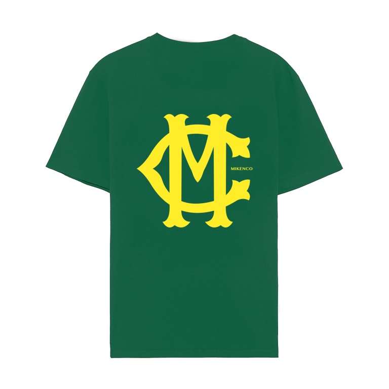 Áo unisex nam nữ MIKENCO INTERLOCKING GREEN vải cao cấp form cực đẹp
