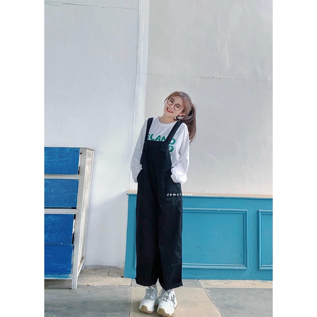 Quần Yếm Kaki Form Rộng Nữ JEMCLOSET Formi Thiết Kế Trẻ Trung Năng Động Thoải Mái Mix Đồ - 7143