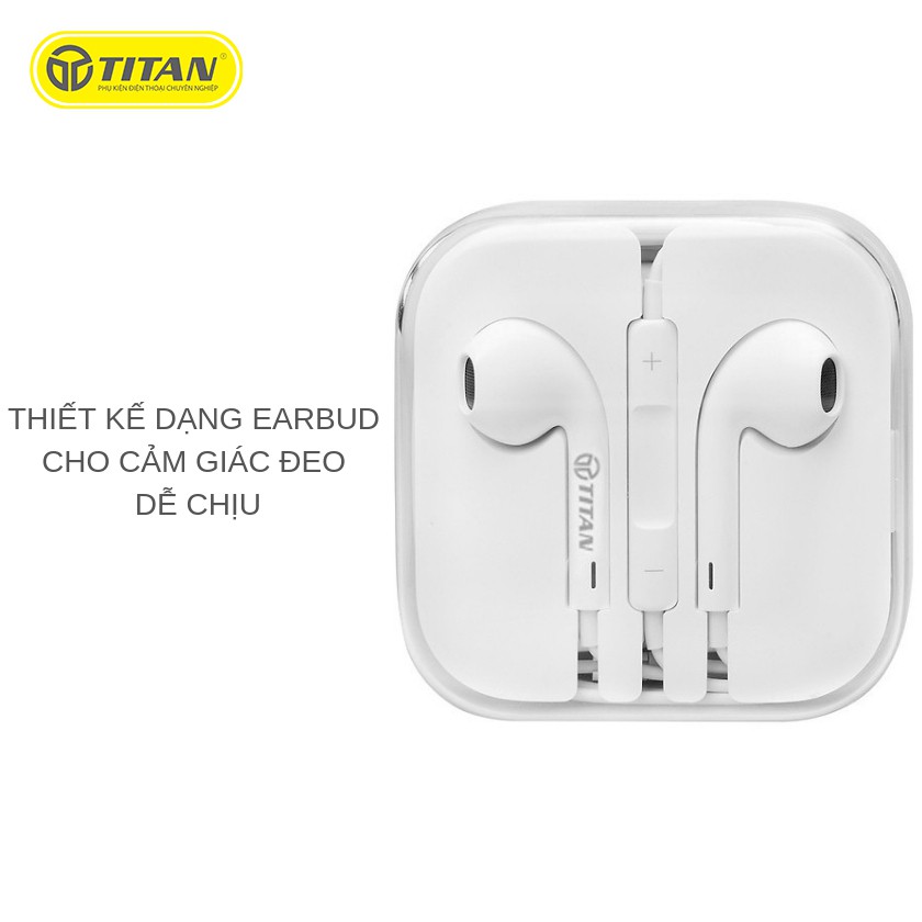 Tai nghe nhét tai Titan, tai nghe IP Chân 3 5 cắm dây và tai bluetooth Chống ồn Siêu bass Bảo hành 12 tháng