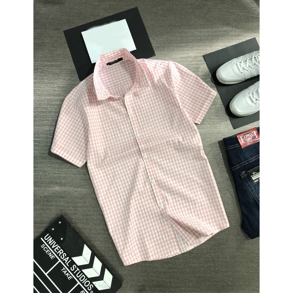 Áo sơ mi ngắn tay thiết kế caro cao cấp thời trang nam Liyor - TASM3022 | BigBuy360 - bigbuy360.vn