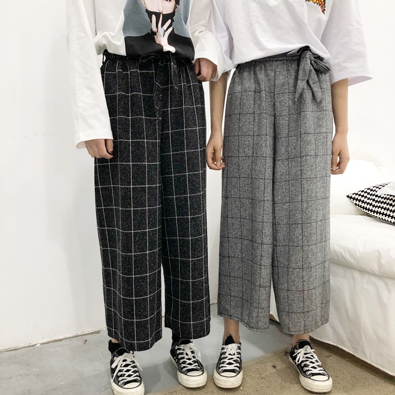 QUẦN TÂY CARO ỐNG SUÔNG ULZZANG THỜI TRANG NỮ