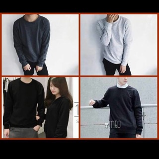 Áo unisex sweater basic nỉ bông nhiều màu . sweater trơn
