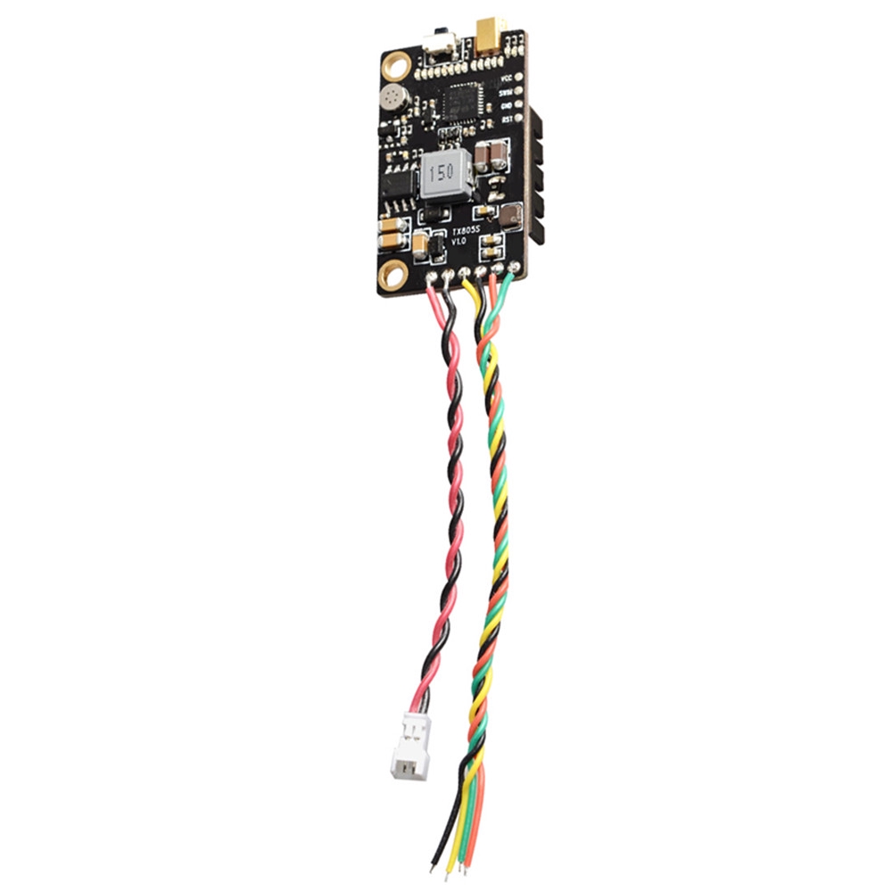 Thiết bị phát Eachine TX805S 5.8GHz 40CH 25/500/1000/1600mW AV FPV tích hợp màn hình đèn led có bộ tản nhiệt Mic