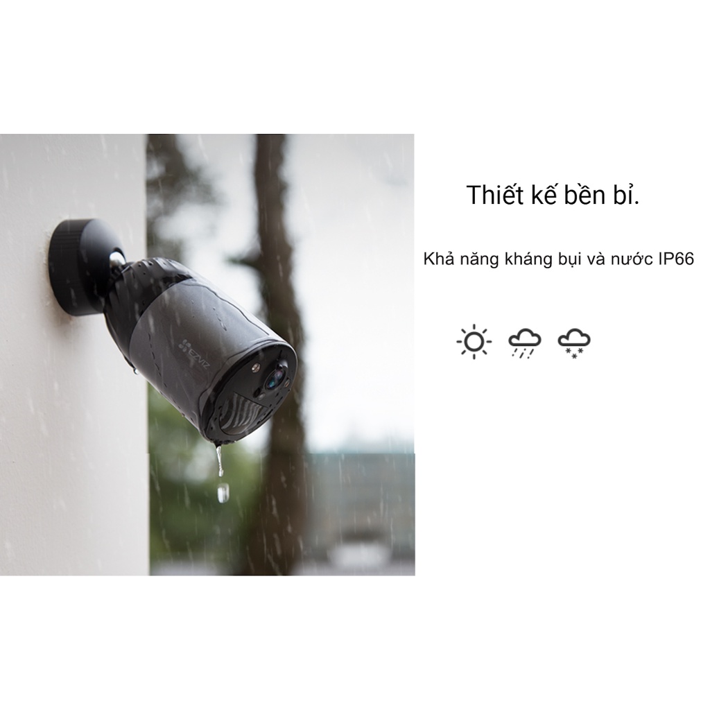 Camera IP WIFI Outdoor dùng pin EZVIZ BC1C 1080p