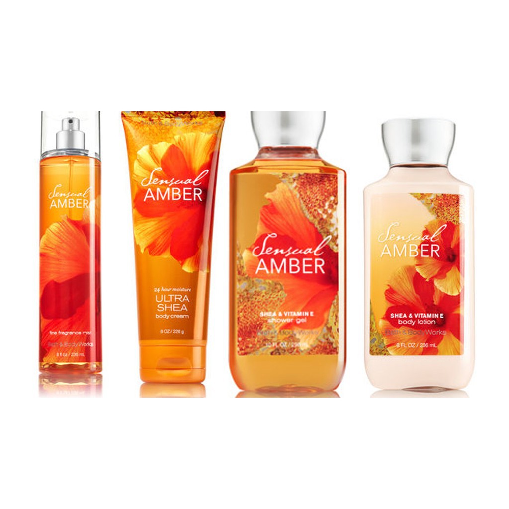 Kem dưỡng ẩm cơ thể Bath &amp; Body Works Sensual Amber Ultra Shea Body Cream 226g (Mỹ)