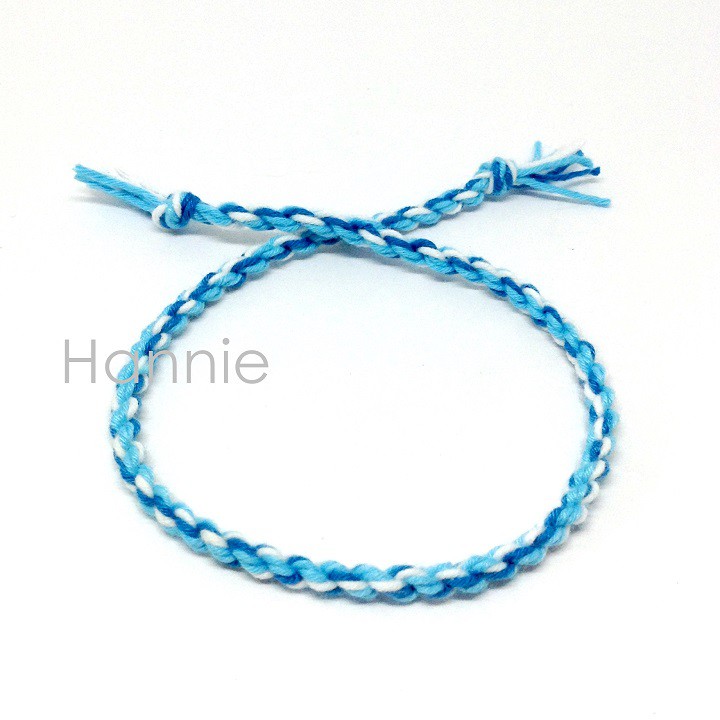 (Tay/Chân) Vòng chỉ tình bạn màu xanh biển - Vòng đeo nam nữ - Friendship Bracelet