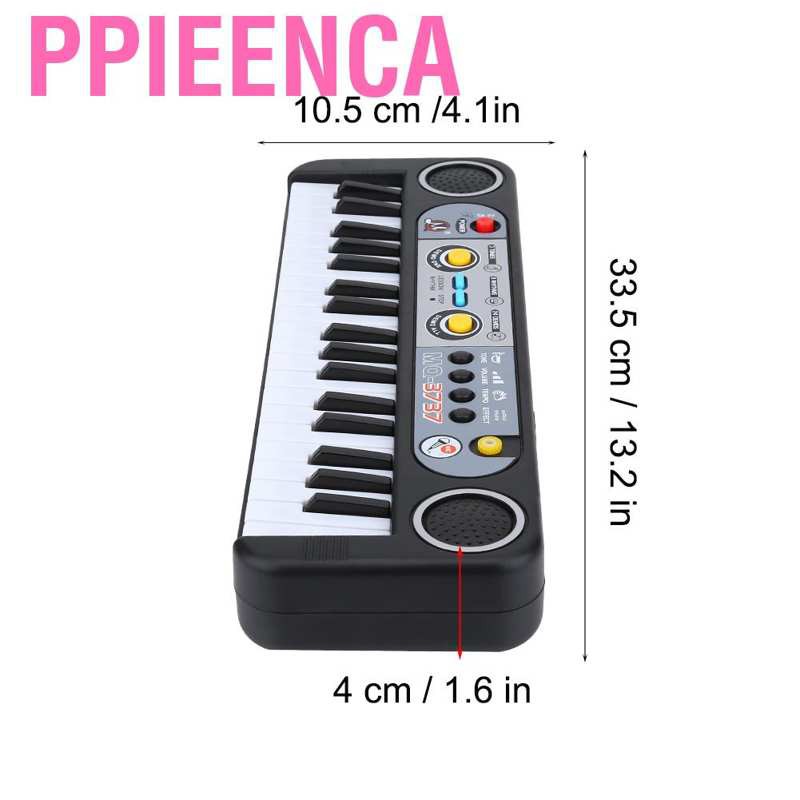 Ppieenca 37-Key Electric Digital Key Board Piano Musical Instruments Adult Kid Toy w/ Mic