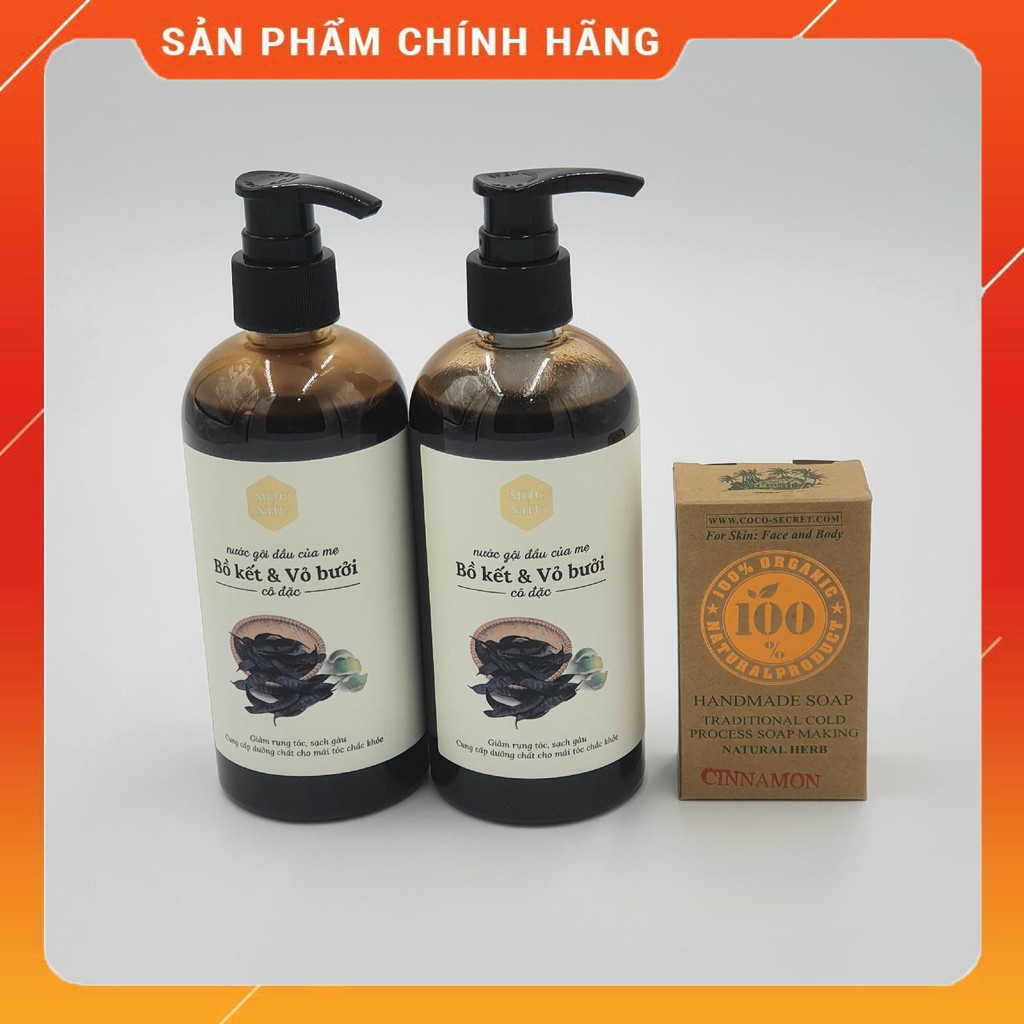 Nước Gội Đầu Bồ Kết Vỏ Bưởi Mộc Nhu - Combo Hấp Dẫn - Giảm Rụng Tóc Gàu Ngứa Hiệu Quả Nhanh