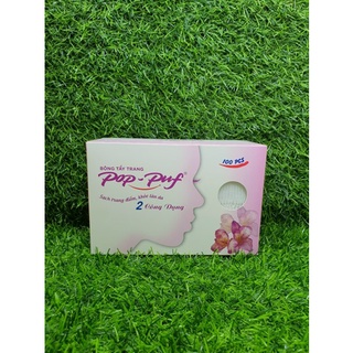 Bông Trang Điểm Pop-Puf 2 Công Dụng 100 Miếng