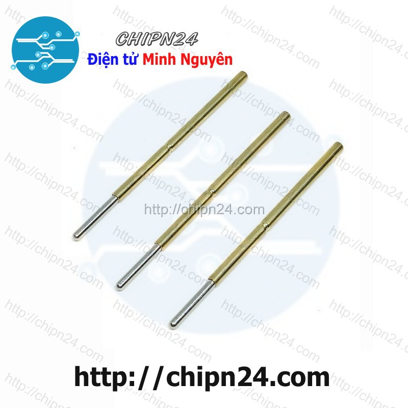[3 CÂY] Kim test mạch P100-J1, dài 33.3mm, đường kính đầu 0.99mm, đường kính thân 1.36mm, trở kháng 50mΩ, 3A, đầu tròn