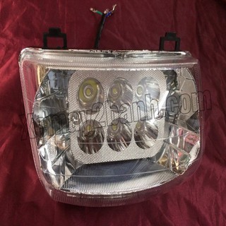 Đèn pha xe máy | Chóa đèn led 6 bóng cho wave đời đầu
