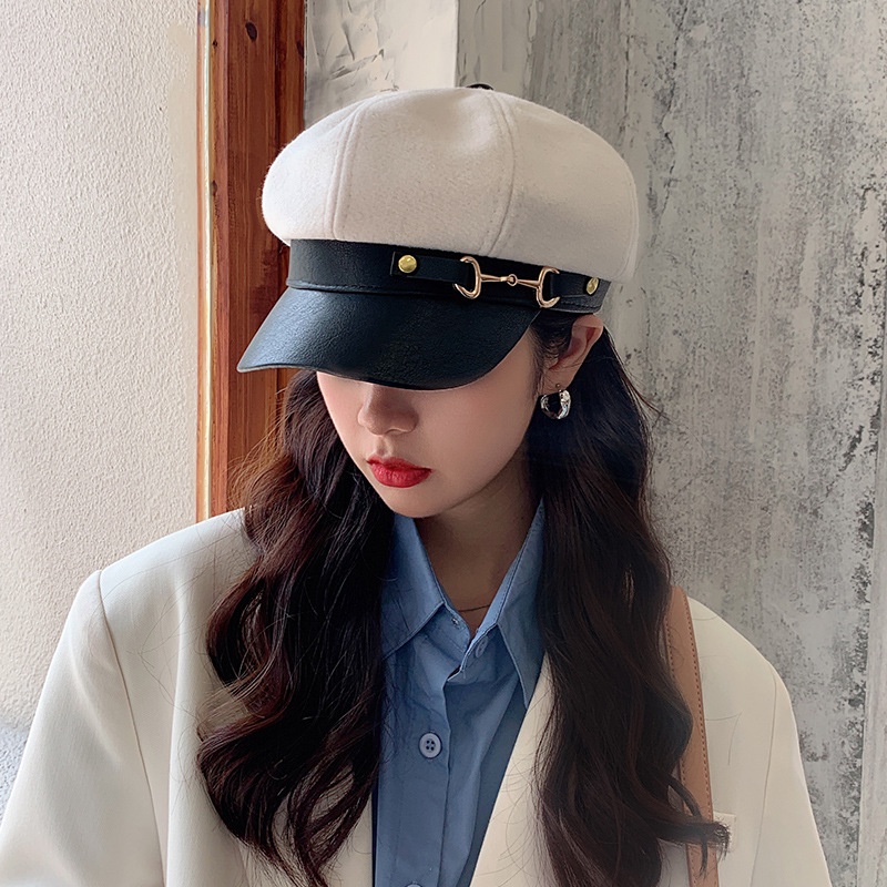 Mũ beret nữ thời trang nhiều mẫu có dây điều chỉnh phù hợp với vòng đầu nhiều màu