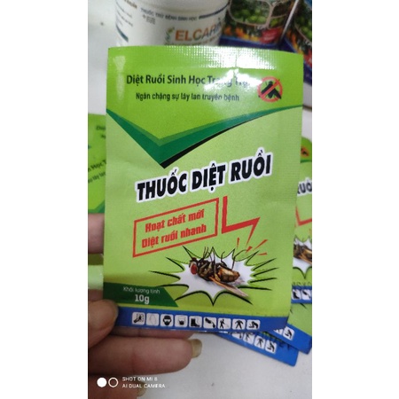 Chế phẩm sinh học diệt ruồi đen, nhặng 10g/ 50gr. Diệt ruồi giữ vệ sinh nhà cửa