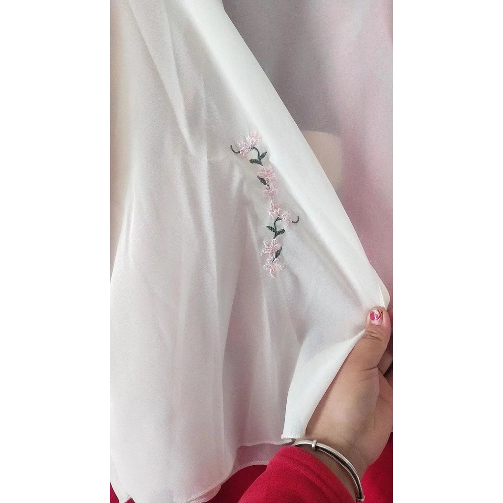 Áo khoác voan thêu họa tiết cổ trang thanh lịch cho nữ 7719