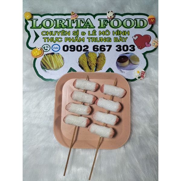 Mô hình mực xoắn xiên que