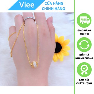 Dây chuyền nữ xi vàng 18k cao cấp hàn quốc viee129g