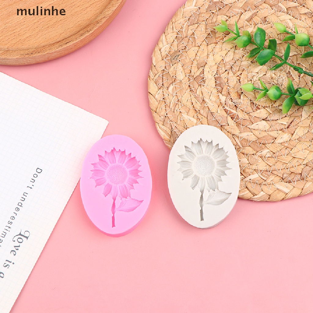 1 Khuôn Silicone Tạo Hình Hoa Hướng Dương Trang Trí Bánh