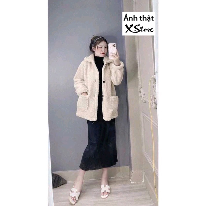 Set Bộ 2 Món Gồm Váy Đen Xẻ Sau Lưng + Áo Khoác Lông Sexy Unisex Hot Trend 2022 Có Ảnh Thật Tự Chụp + Video X.store 580