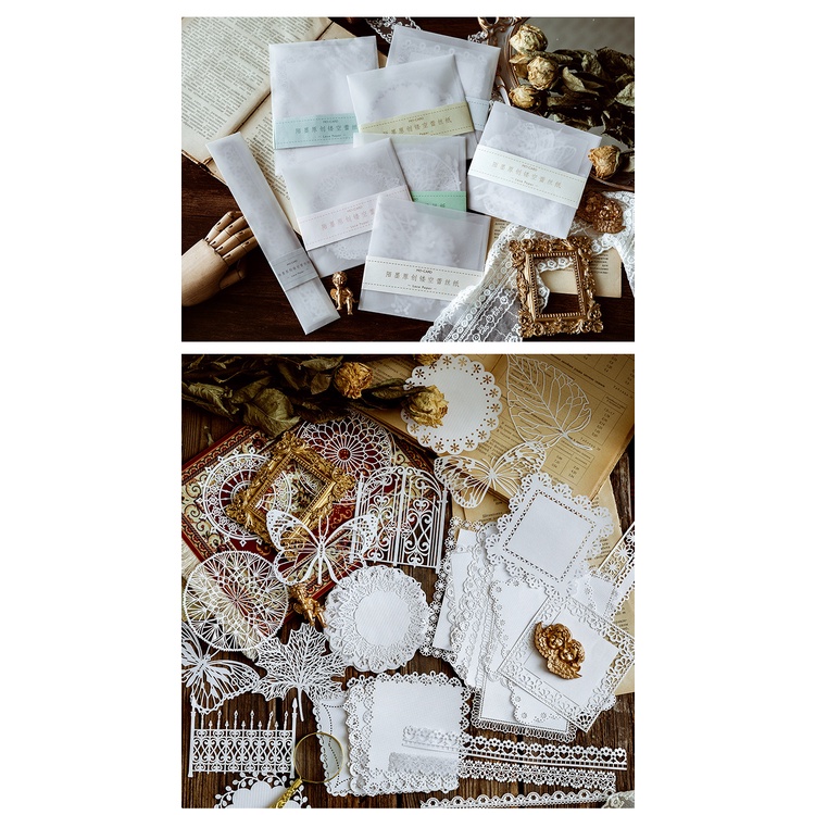 Giấy trang trí sổ, giấy ren duy băng trang trí sổ DIY của MODINA