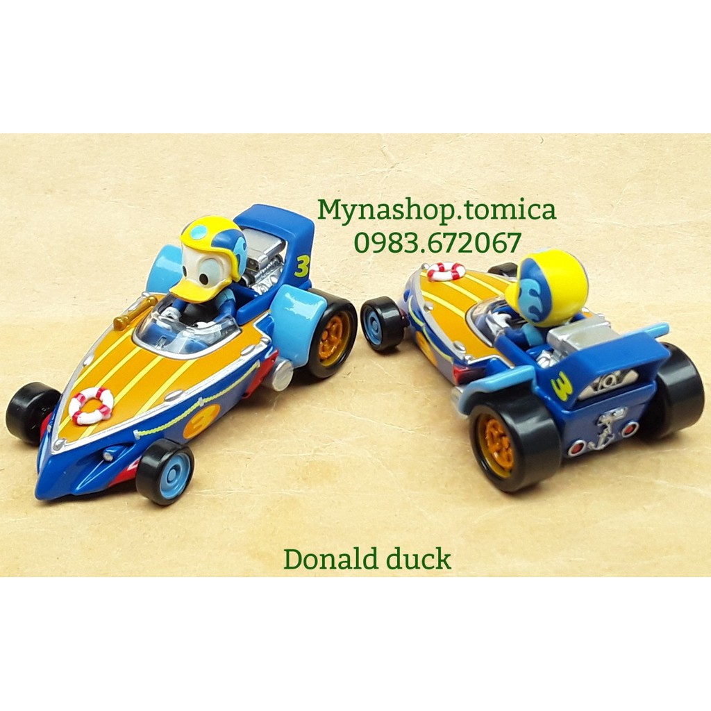 Đồ chơi mô hình tĩnh xe tomica không hộp, vịt Donald