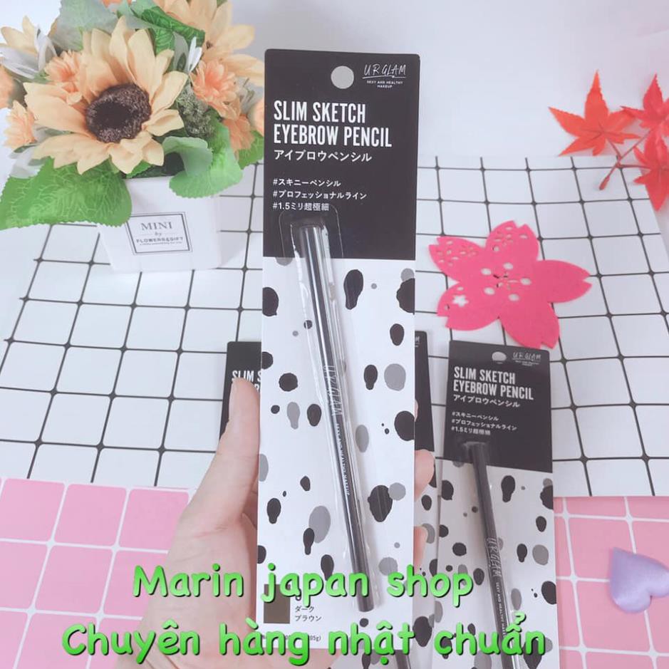 (SALE) Bút kẻ lông mày 2 đầu Slim Sketch Eyebrow Pencil nội địa Nhật Bản