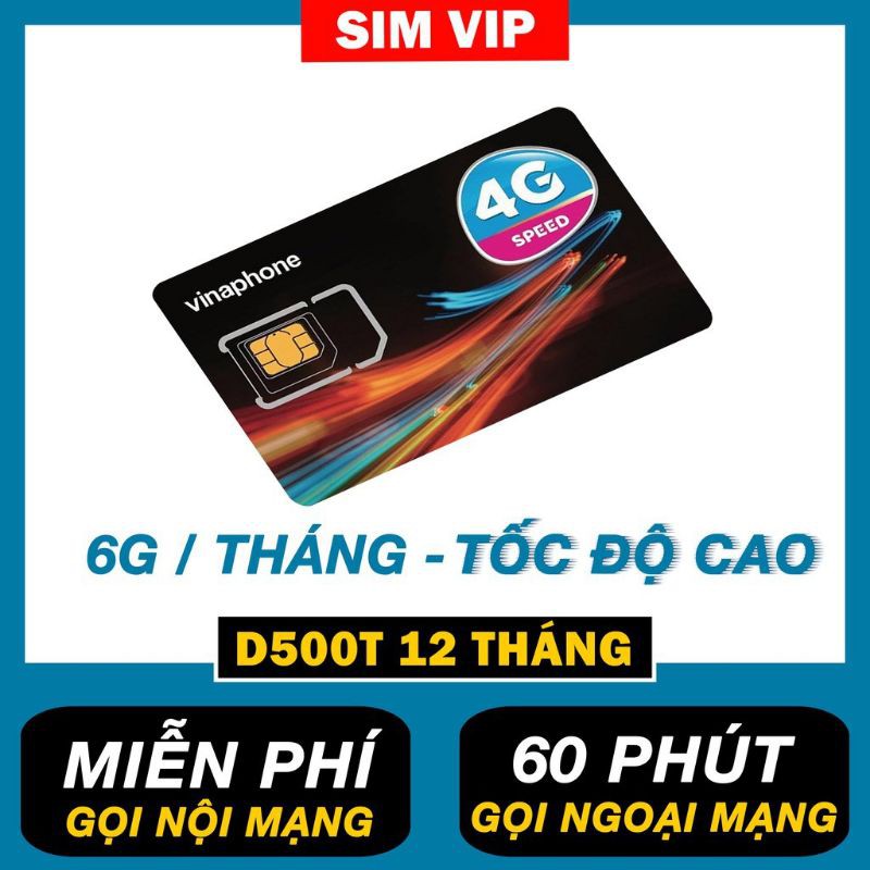 Sim Data Vinaphone miễn phí 1 năm vào mạng D500T