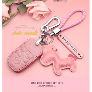 [Tặng  thẻ số điện thoại] Bao da chìa khoá Kia Cerato Seltos Sorento Morning nữ tính dễ thương