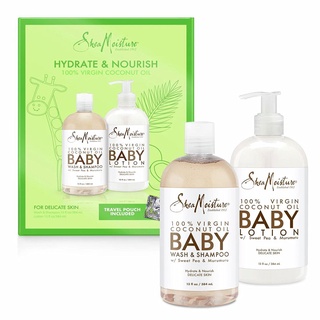set sữa tắm lotion Shea moisture cho bé