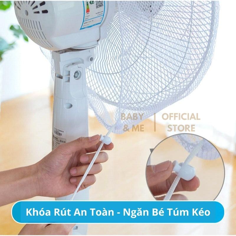 Lưới bọc quạt bảo vệ tay bé, phủ kín trước sau, ngăn bụi đa năng cho nhiều loại quạt Baby And Me