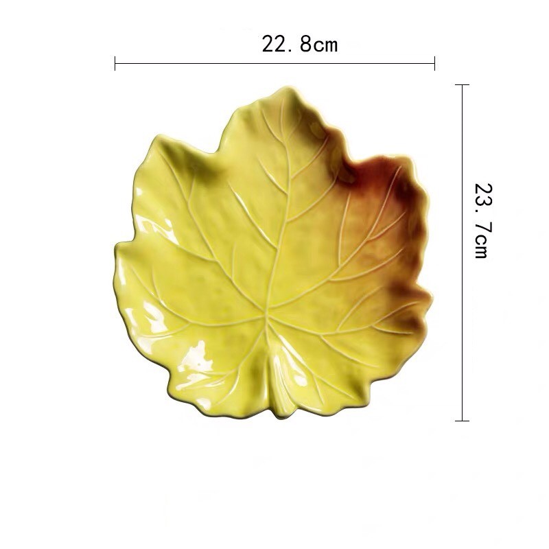 Bát đĩa hình lá phong,bát đĩa màu sắc, decor, bát sứ đẹp: 3.6.4