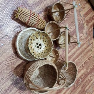 Bộ dụng cụ tre đan mini