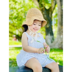 Set áo hai dây kèm quần váy 3 tầng ren lỗ MiniCloset made in Korea thoáng mát cho bé gái 1 2 3 4 5 6 7 tuổi Hàn Quốc