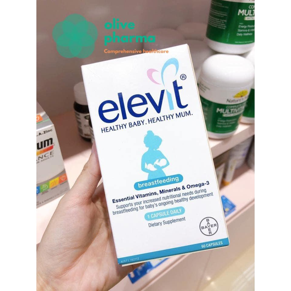 Vitamin tổng hợp ELEVIT BÚ Breastfeeding (ÚC) 60 VIÊN ( mẫu mới) - ELEVIT Sau Sinh Cho Con Bú BREASTFEEDING