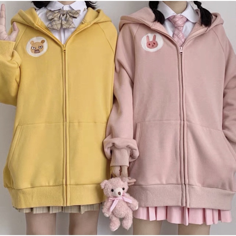 Áo khoác nam nữ form rộng unisex chất nỉ, áo khoác nữ hoodie cardigan có mũ mã ll92 | BigBuy360 - bigbuy360.vn