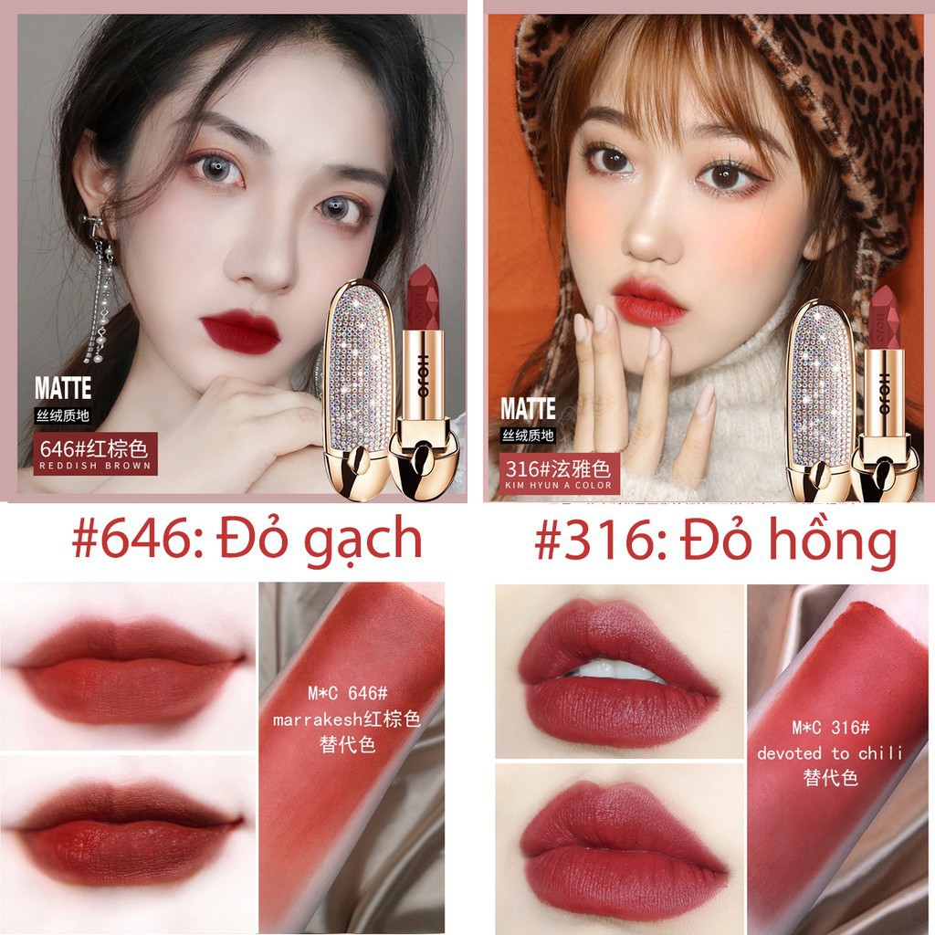 Son Lì HOJO Đính Hạt Lấp Lánh Có Gương Soi | BigBuy360 - bigbuy360.vn