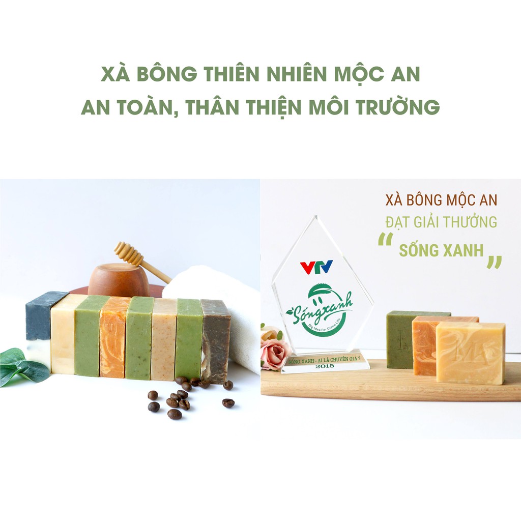 Combo 3 Xà Bông Thiên Nhiên Mộc An Chăm Sóc Face & Body, Dưỡng Da Mềm Mịn, Loại Bỏ Tế Bào Chết