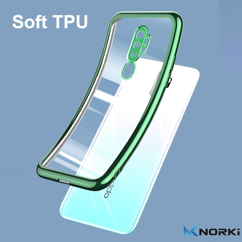 Ốp Điện Thoại TPU Mềm Siêu Mỏng Trong Suốt Mạ Viền Cho OPPO Reno 5 5Z 5Pro Reno 4F Reno 2 2F 2Z Reno 3 4G