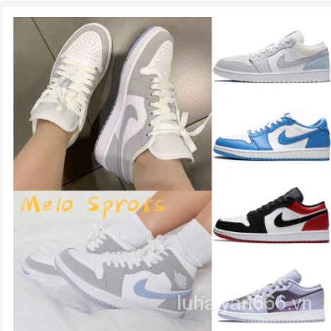 NI--KENK Air Jordan 1 AJ1 Low Ống Thấp Barb Chicago Tiffany Giày Bình Thường Giày Cặp Đôi Giày Nam Và Nữ Giày Bình Thường Giày Thể Thao