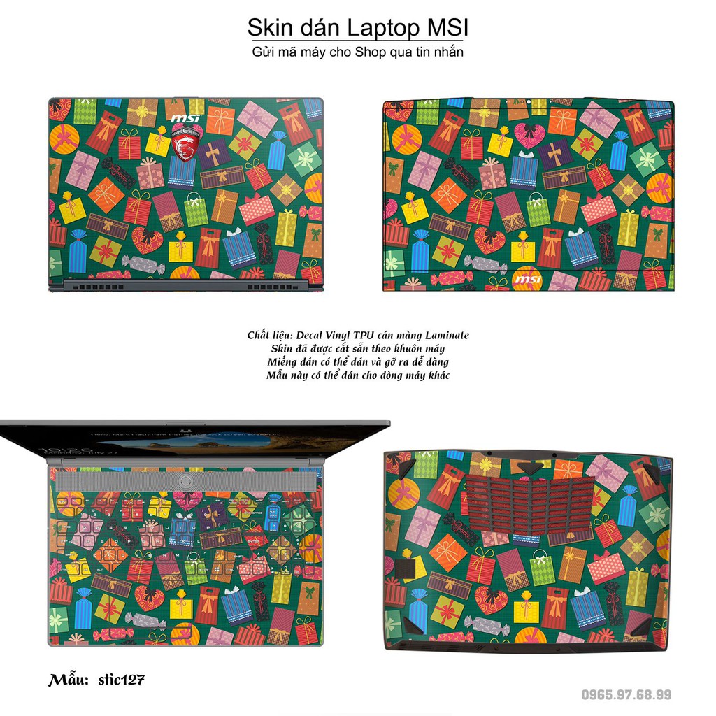 Skin dán Laptop MSI in hình Hoa văn sticker _nhiều mẫu 21 (inbox mã máy cho Shop)